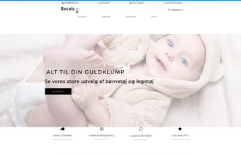 Becaboo.dk - webshop med salg af babytøj og babylegetøj sælges - Omsætning i slut 2018: 235.507,- DKK