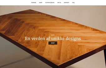 Virksomhed med salg af kvalitets træmøbler i custom design - Få ordre fra dag 1