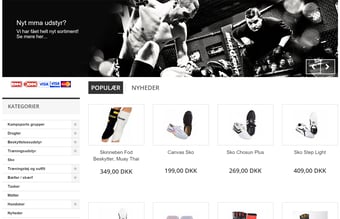 Veletableret Dropship Webshop med kampsportsudstyr | 125.000 /år.