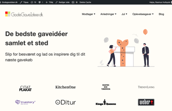 Affiliate hjemmeside (fokus på gaveinspiration)