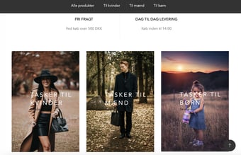 Køreklar webshop med luksus tasker til hele familien