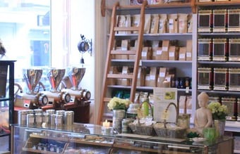 Te, kaffe, delikatesser og brugskunst