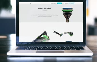 Barberskrabere på abonnement. Hjemmeside med potentiale