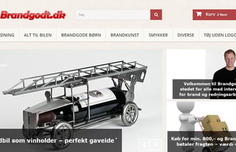 Webshop med salg af merchandise til brandmænd - Bruttoresultat  39.000 kr. & inkl. varelager: 45.000 kr.