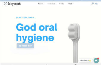 Køreklar webshop med salg af nyudviklet tandbørster