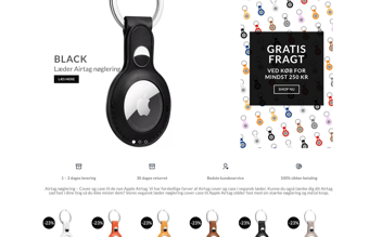 Webshop m. tilbehør til Apple Airtag (Alt til start indkluderet)