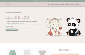 Lulle & Lou - Webshop med økologisk børnetøj fra England (BabyMori) og et fra USA (Winter Water Factory).
