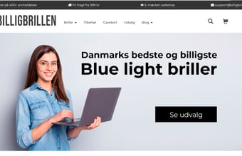Billigbrillen.dk - flot, nem og brugervenlig webshop!