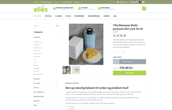 Webshop med naturlige og økologiske hudplejeprodukter sælges.