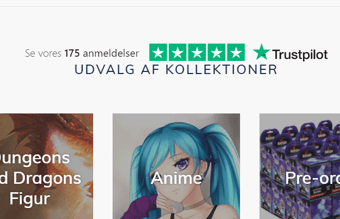 Webshop med Merchandise som speciale til salg