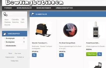 Webshop med dropshipping af bowlingprodukter