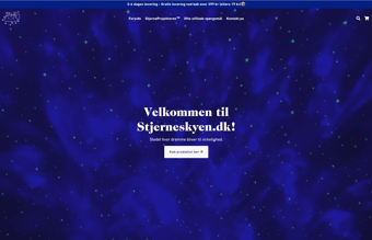 Stjerneskyen.dk - Dropshipping webshop med leverandør i EU med 2-4 dages leveringstid