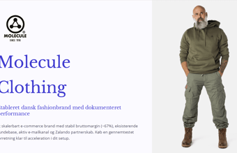 Molecule Clothing – e-commerce tøjbrand sælges (aktivitet/asset deal)