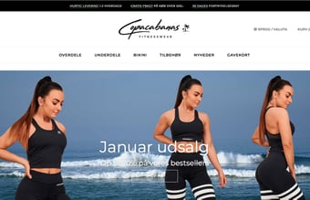 Webshop med kvinde fitness tøj - vores eget udviklet design til det europæiske markedet 