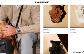 Webshop & lager af luksus hundeseler/snore