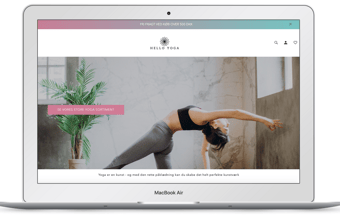 Køreklar Yoga-webshop med lækre produkter