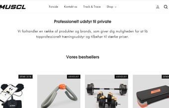 Køreklar fitness webshop med ekstern lager på lagerhotel. - Bruttoomsætning på 111.000 kr. siden start.