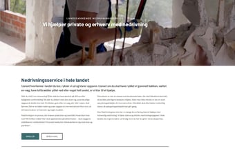 Nedrivnigs firma hjemmeside.