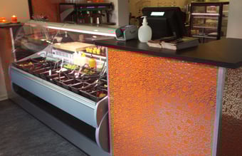 Bagel, sandwich og juice smoothies