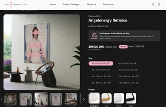 Sælg lærredstryk on demand - Bigfatcanvas.com