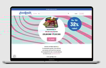 Eventyrslik.dk webshop med salg af slik - Månedlig omsætning på 100.000 kr. med en bruttoavance 30-40%