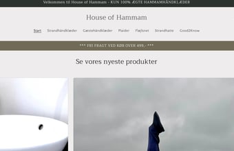 Ny pris - Veletableret webshop med stort lager af hammamhåndklæder