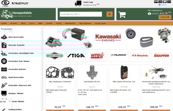 Haveparkdele.dk til salg - Omsætning  3.465.000 kr - Reservedele til have park maskiner 