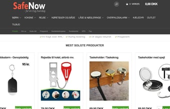 Safenow.dk - Webshop med 8 år på bagen med stabil drift 