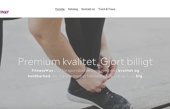 Nystartet dropshipping webshop med salg af fitnesstøj