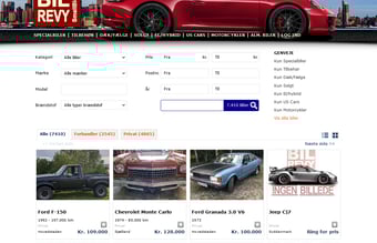 BilRevy - Website med køb og salg af biler - Over 54.000 bruger