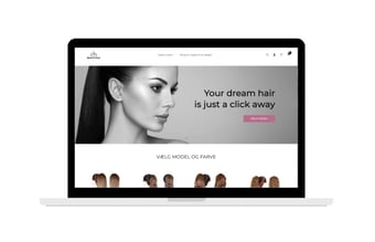 Køreklar webshop til salg med hairextensions - bedste kvalitet på markedet 
