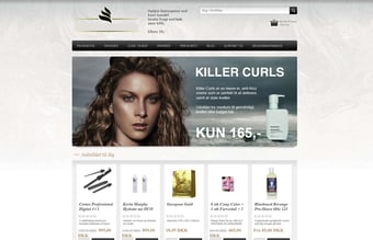 Webshop med hårpleje og hudpleje
