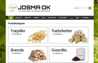 Dropshipping - Salg af træpiller, brændetårne, briketter - JOSMA.dk - Omsætning de sidste 3 år: 865.000 / 850.000 / 470.000