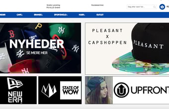 Komplet webshop med salg af hovedbeklædning