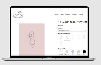 Babyposter. dk | 100% Køreklar webshop med skræddersyede babyplakater