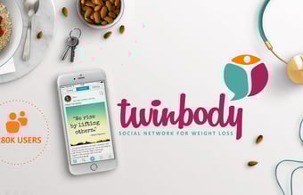 Twinbody: App / socialt medie for vægttab med +290.000 registrerede brugere