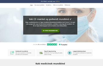 Mundbind webshop med omsætning og varelager - Nummer 1 på google organisk