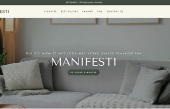 Dropshipping shop med salg af plakater - Avance på hele +50%