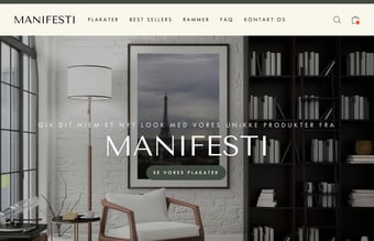 Unik Plakat-webshop med leverandør som pakker og sender.