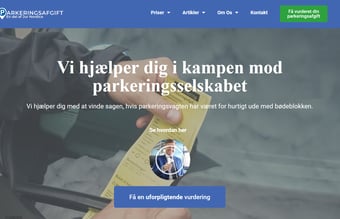 parkeringsafgift.dk - Website med juridsk hjælp af uretfærdige parkeringsafgifter