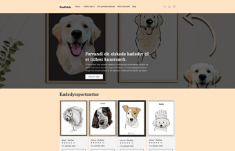 PawPrints.dk - Kæledyrsportrætter, puder, kaffekrus og muleposer