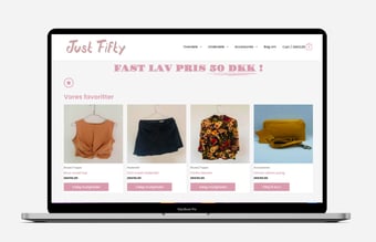 JUSTFIFTY.DK - Alt uanset størrelse, model og design koster 50 kr.