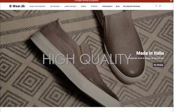 Webshop med salg af mærkevaretøj - Dropshipping fra en pålidelig leverandør i Italien. 