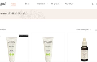 Webshop med varemærkeregistreret hudplejecreme inkl. varelager