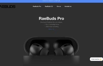 Unik dropshipping side med salg af branded høretelefoner. 