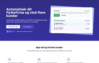WeMoove - Ny SaaS til flyttebranchen med indbygget bookingsystem, samt medarbejder- og flådehåndtering. Skræddersyede flyttetilbud på få sekunder med hjælpe fra AI. 400 udviklingstimer brugt.