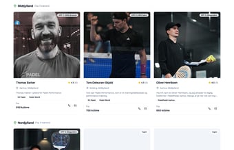 Markedsplads for private padel trænere