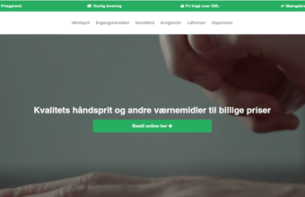 Håndspritlageret.dk | Stabil månedlig omsætning på 400.000 | 50% Avance | Adhoc lager