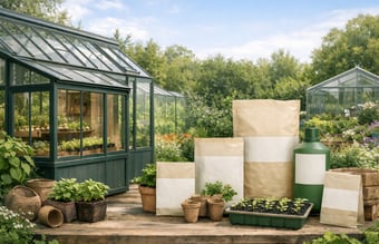 Privatlabel Højbede, plastdrivhuse, selvvanding, forspiring + div udstyr.