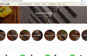 Webshop - salg af køkkenknive og knivtilbehør - omsat for 1.345.000 kr.